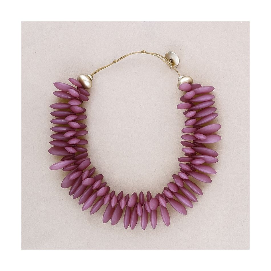 RESIN BEADS SHORT NECKLACE
