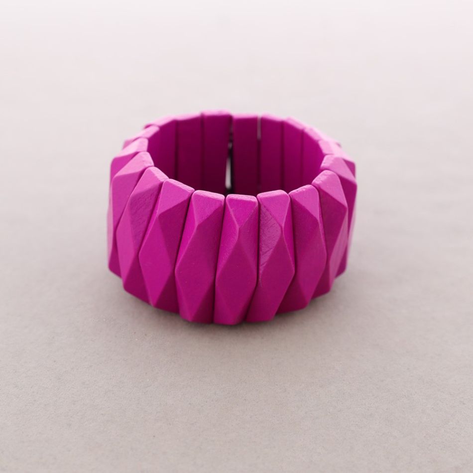 PULSERA ELÁSTICA CUENTAS MADERA