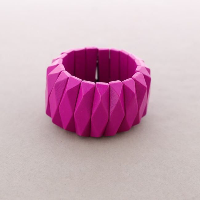 PULSERA ELÁSTICA CUENTAS MADERA