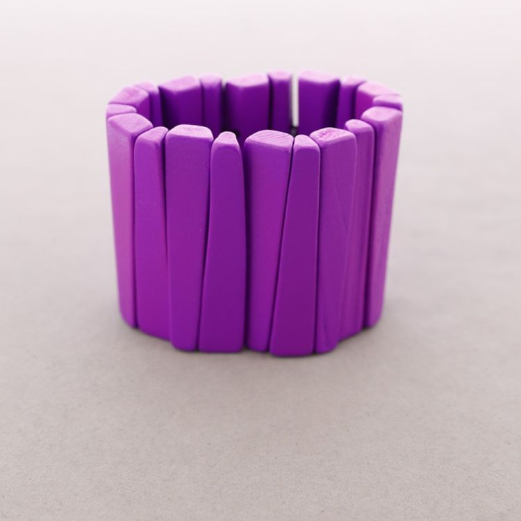 ELASTIC BRACELET WITH WOODEN BEADS