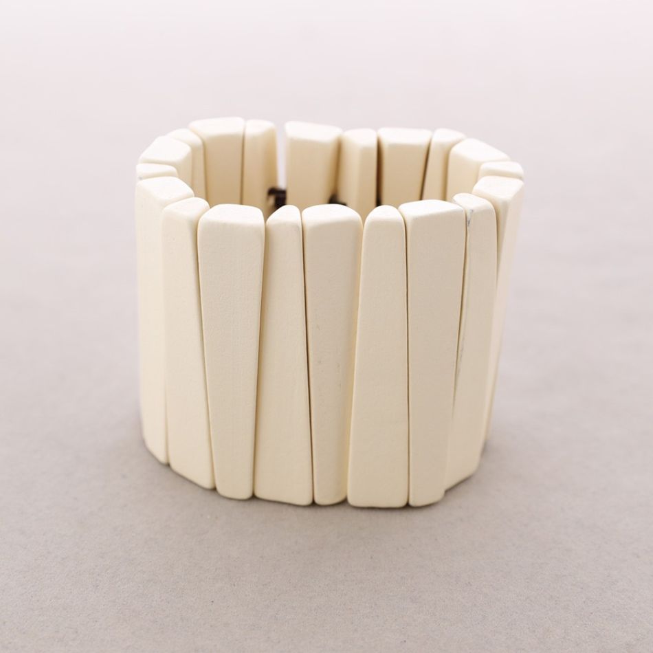 PULSERA ELÁSTICA CUENTAS MADERA