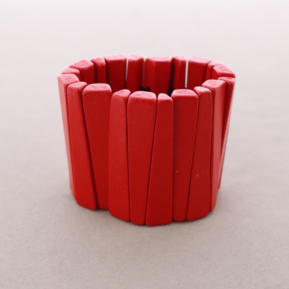 PULSERA ELÁSTICA CUENTAS MADERA