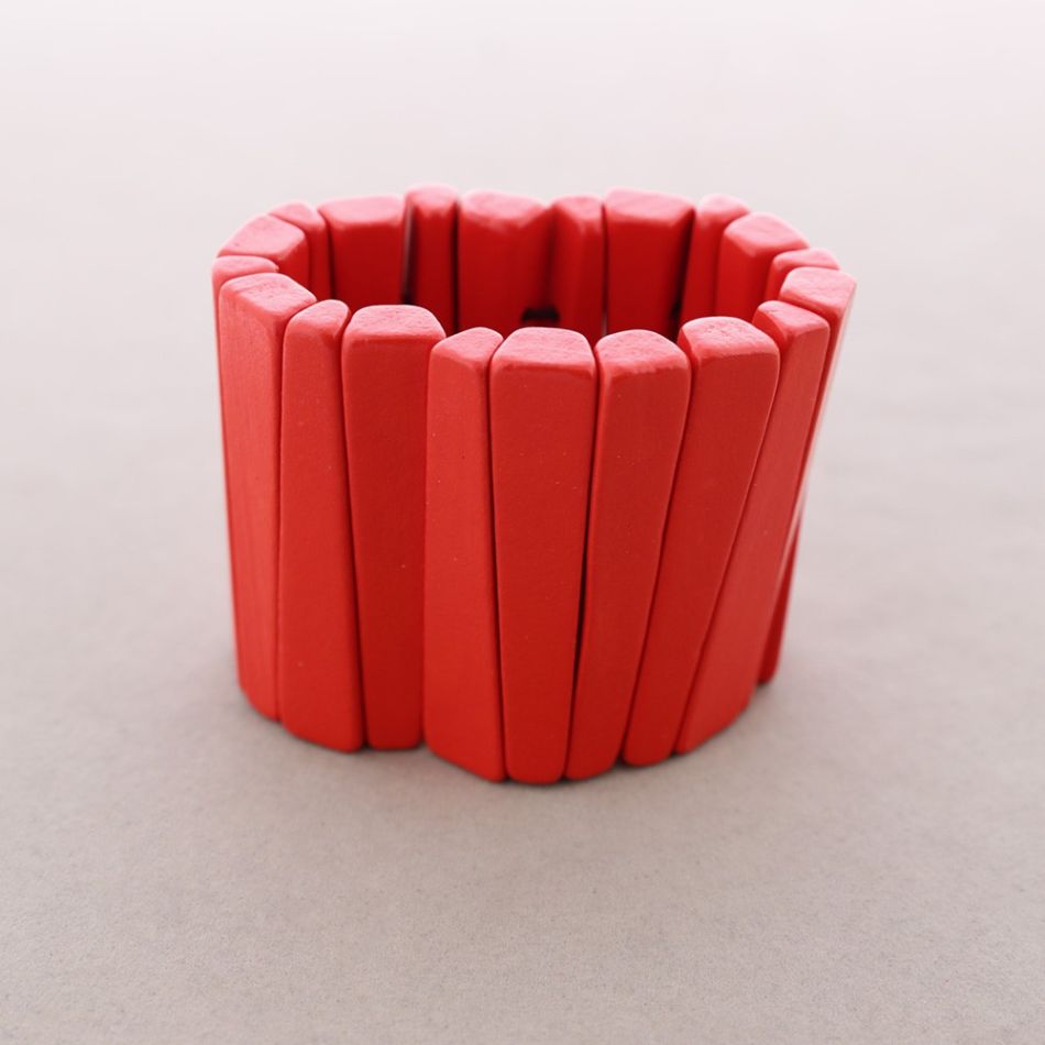 PULSERA ELÁSTICA CUENTAS MADERA