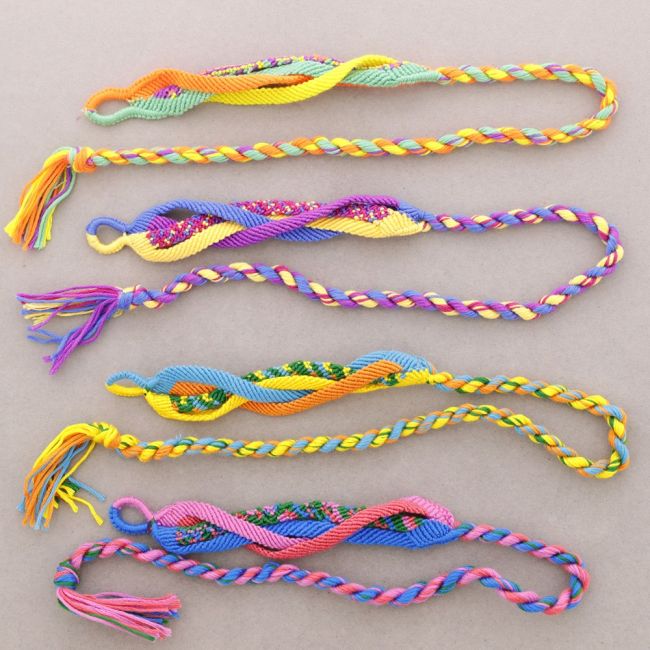 PULSERA TRENZADA ÉTNICA 4 TIRAS