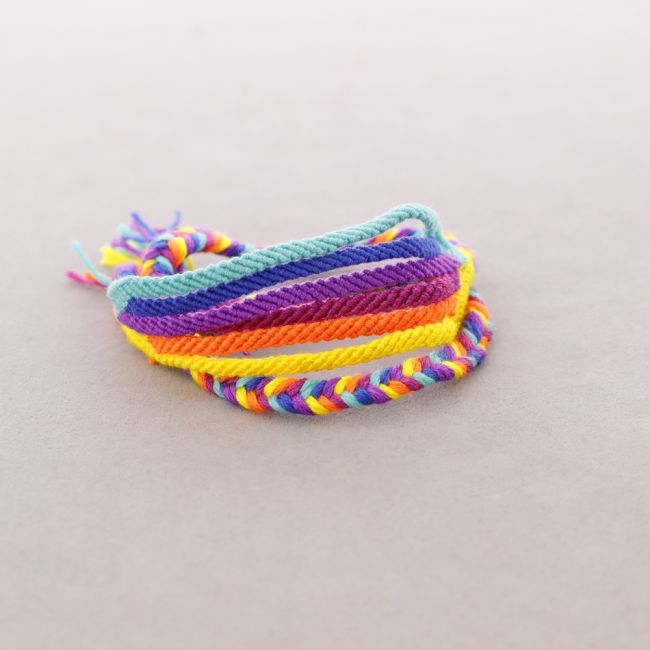 6 STRIP BRAIDED ETHNIC BRACELET
