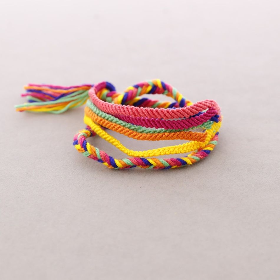 6 STRIP BRAIDED ETHNIC BRACELET