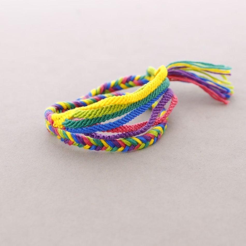 PULSERA TRENZADA ÉTNICA 6 TIRAS