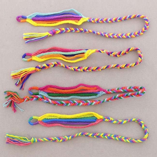 6 STRIP BRAIDED ETHNIC BRACELET