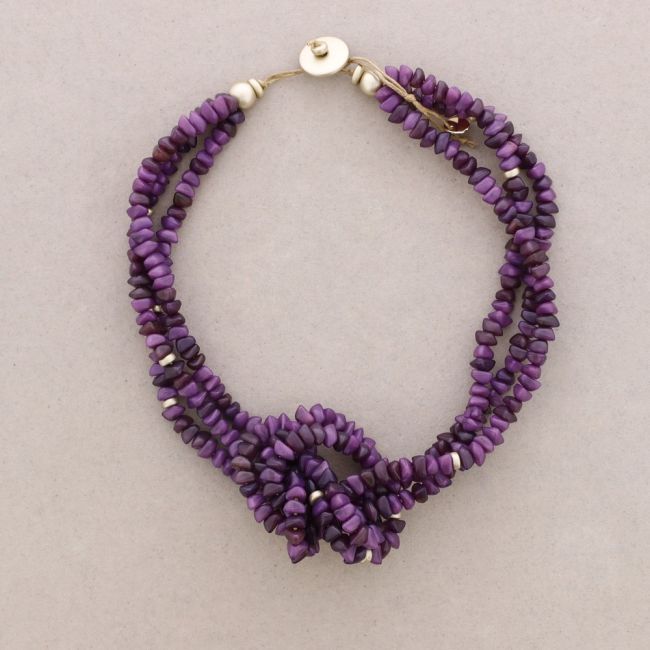 RESIN BEADS KNOT SHORT NECKLACE