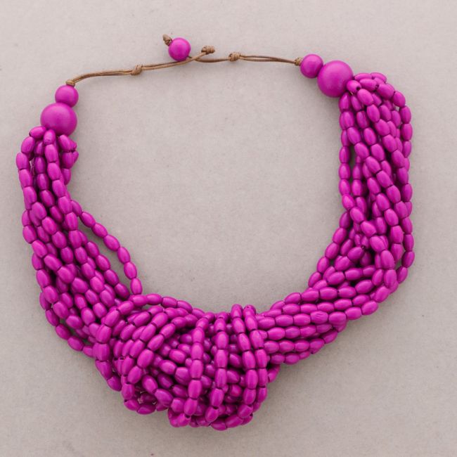 WOODEN BALLS KNOT CHOKER
