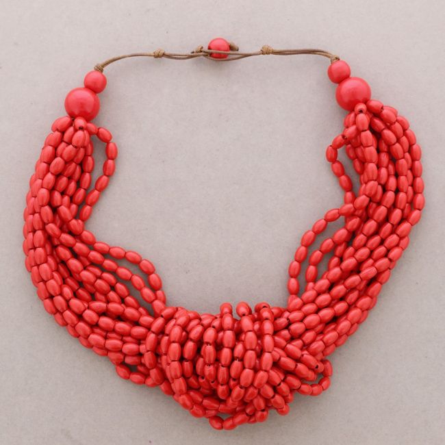 WOODEN BALLS KNOT CHOKER