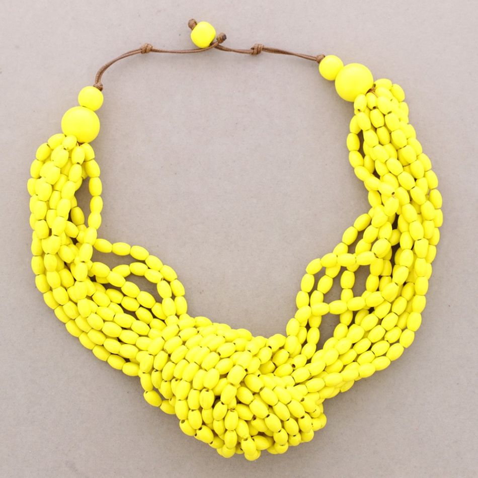 WOODEN BALLS KNOT CHOKER