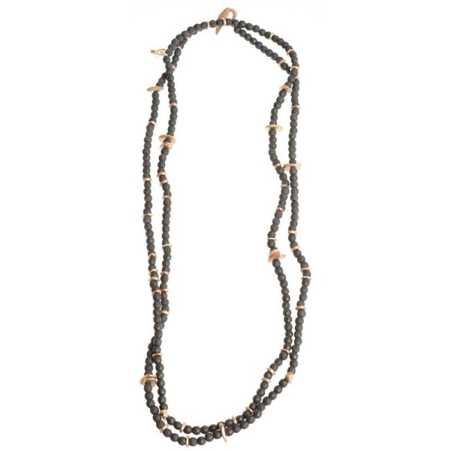 COLLAR LARGO 150CM CUENTAS FACETADAS METALES