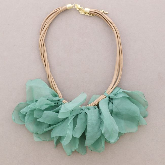 TRIPLE FABRIC FLOWER CHOKER