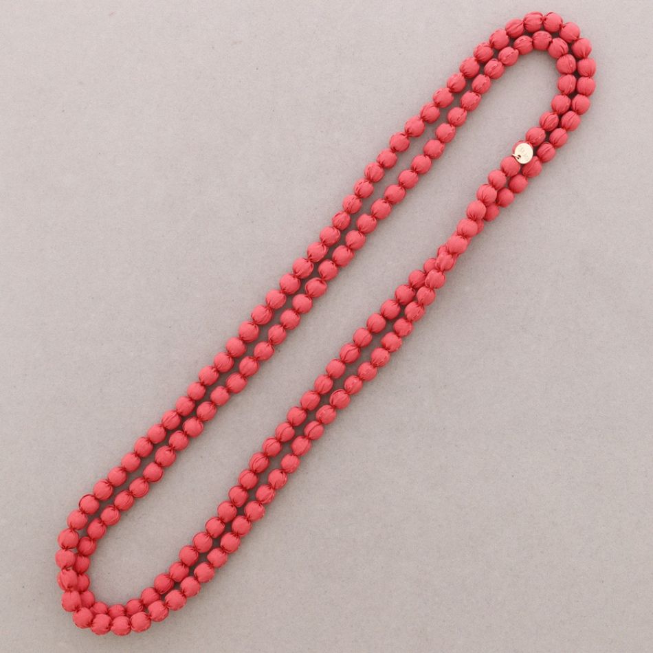 LONG COATED BALL NECKLACE 8MM*1.5M
