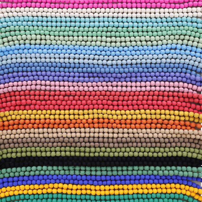 LONG COATED BALL NECKLACE 8MM*1.5M