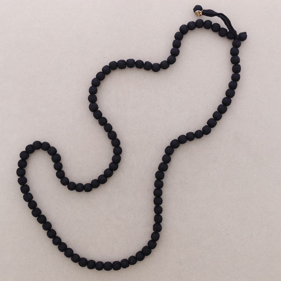 COLLAR LARGO BOLAS REVESTIDAS 1,1M