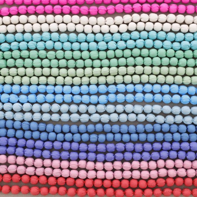 COLLAR LARGO BOLAS REVESTIDAS 1,1M