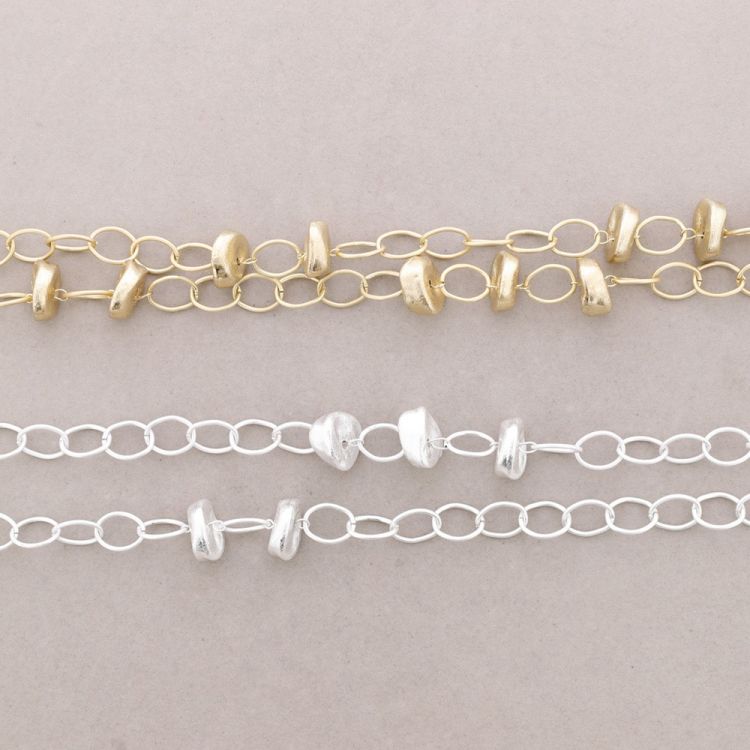 LONG NECKLACE METAL BEADS LINKS 2