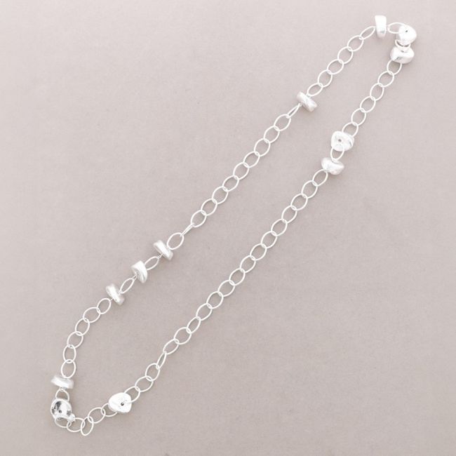 LONG NECKLACE METAL BEADS LINKS