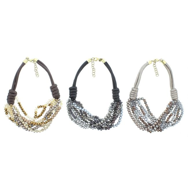 MIXED BEADS SHORT NECKLACE