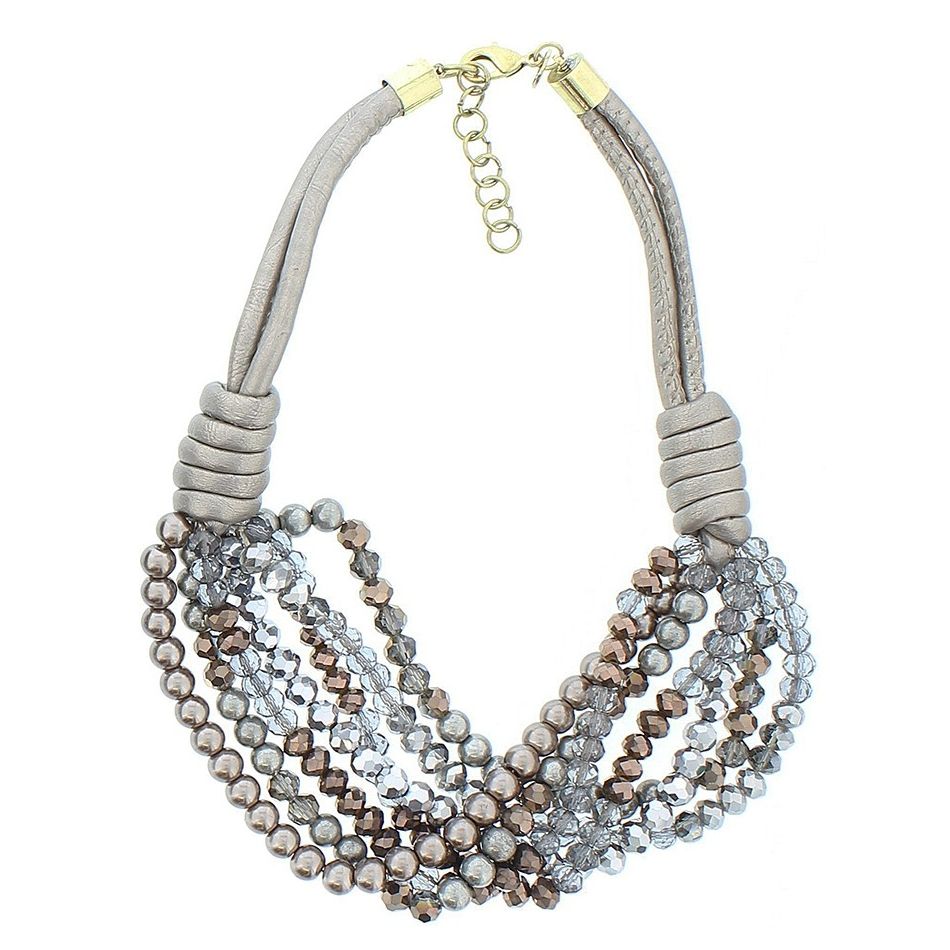 MIXED BEADS SHORT NECKLACE