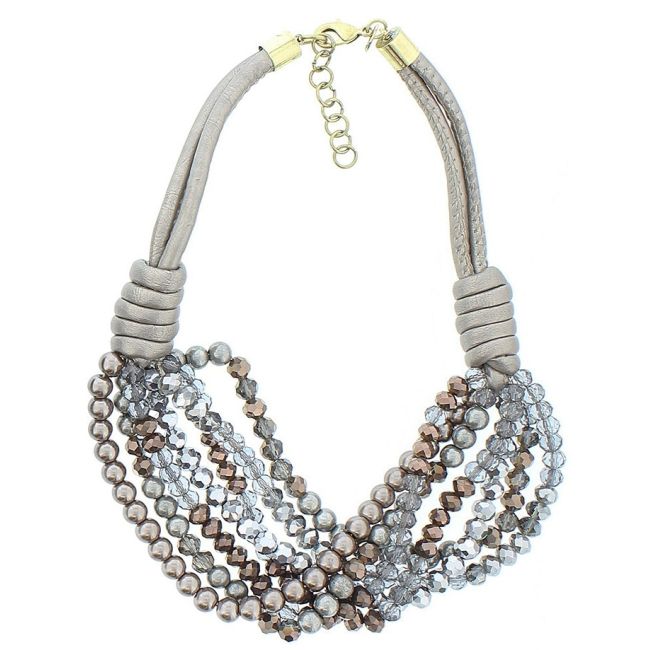 MIXED BEADS SHORT NECKLACE