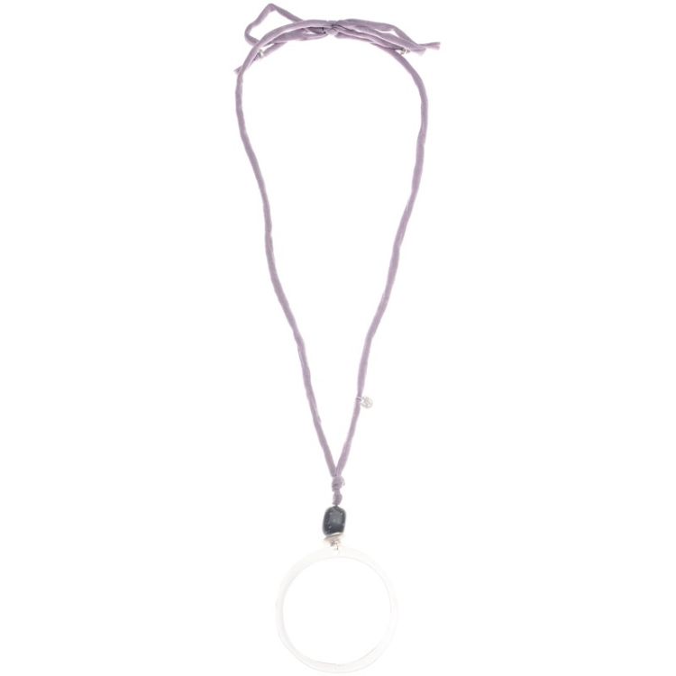 COLLAR LARGO COLGANTE ANILLA METAL