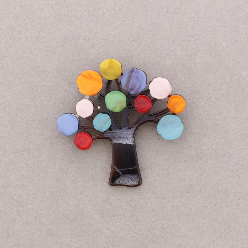 BROCHE ÁRBOL RESINA