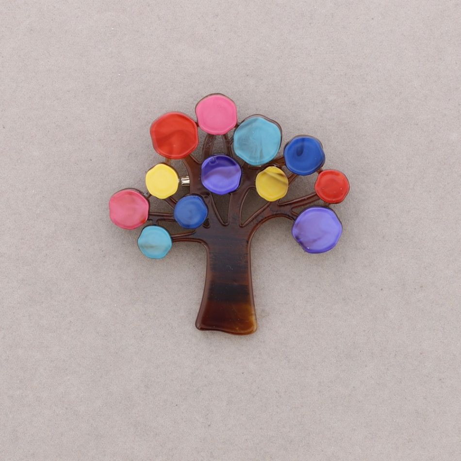 BROCHE ÁRBOL RESINA