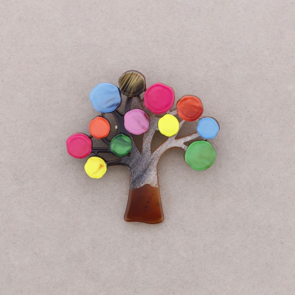 BROCHE ÁRBOL RESINA