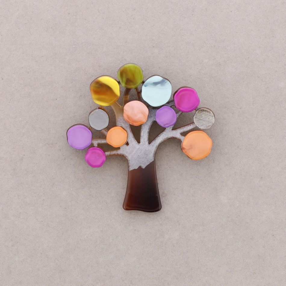 RESIN TREE BROOCH