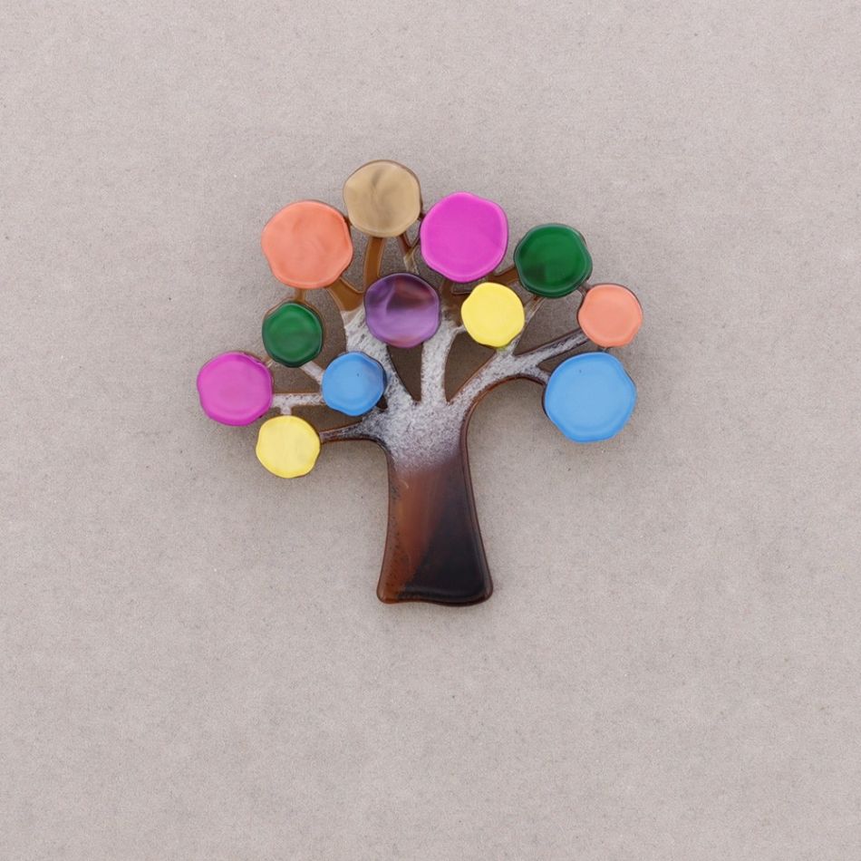 RESIN TREE BROOCH