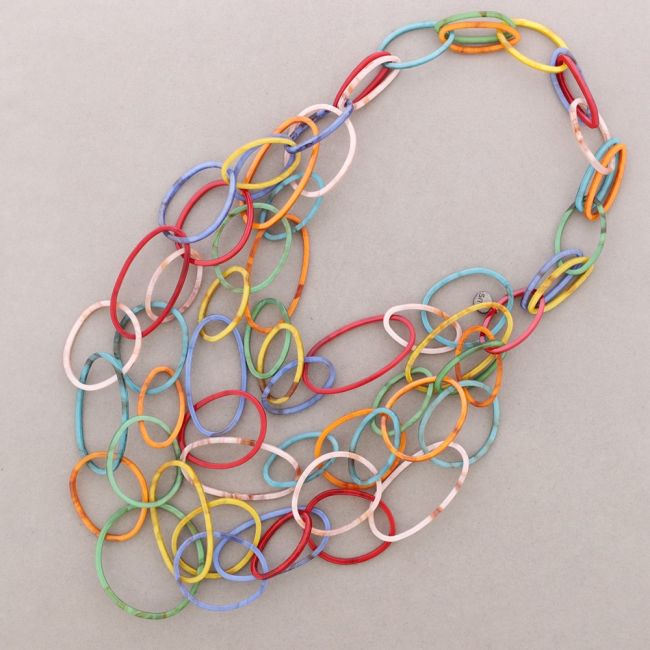 COLLAR LARGO MULTI ESLABONES RESINA