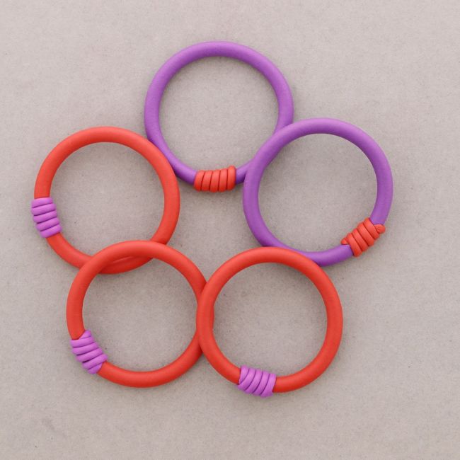 SET PULSERA GOMA ESPIRAL