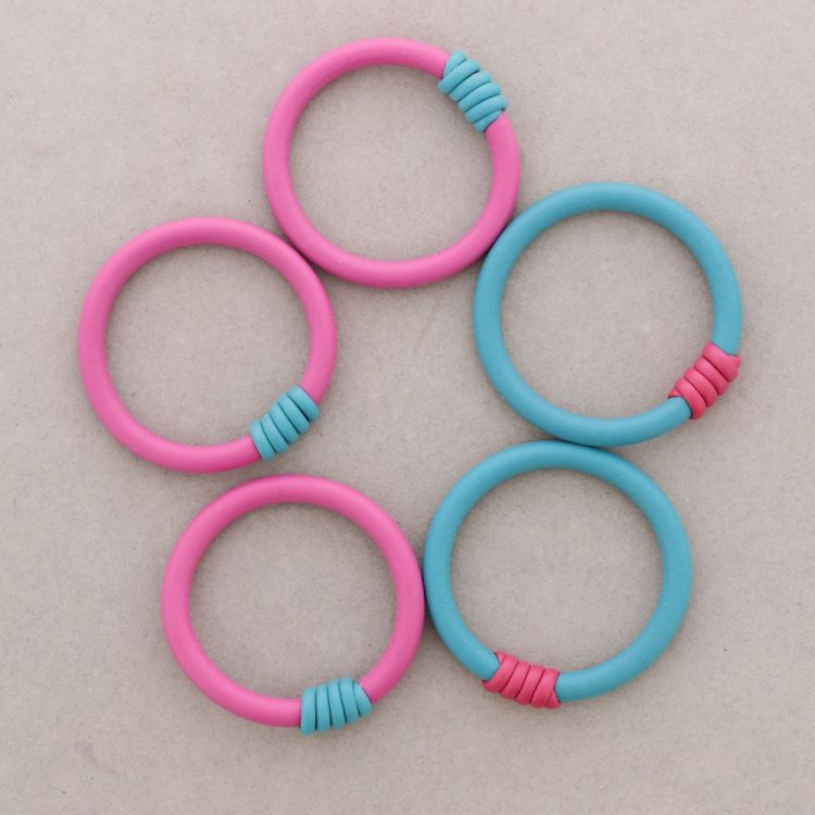 SPIRAL RUBBER BRACELET SET