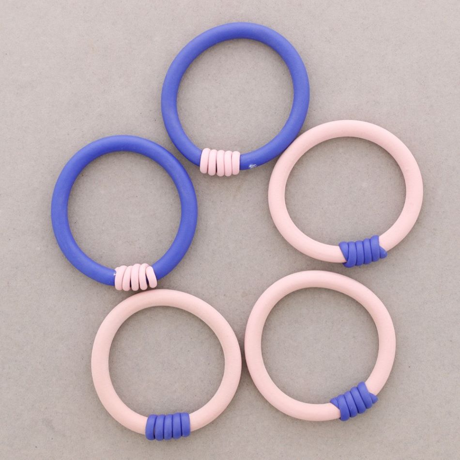 SET PULSERA GOMA ESPIRAL