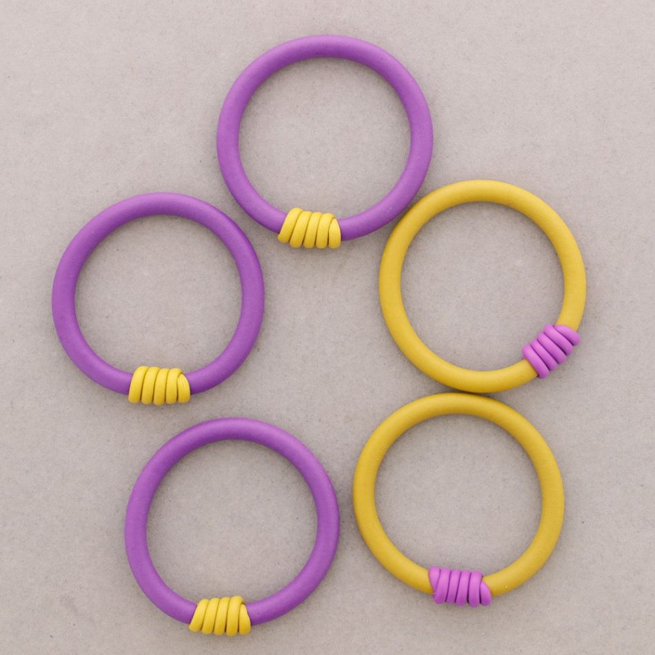 SPIRAL RUBBER BRACELET SET