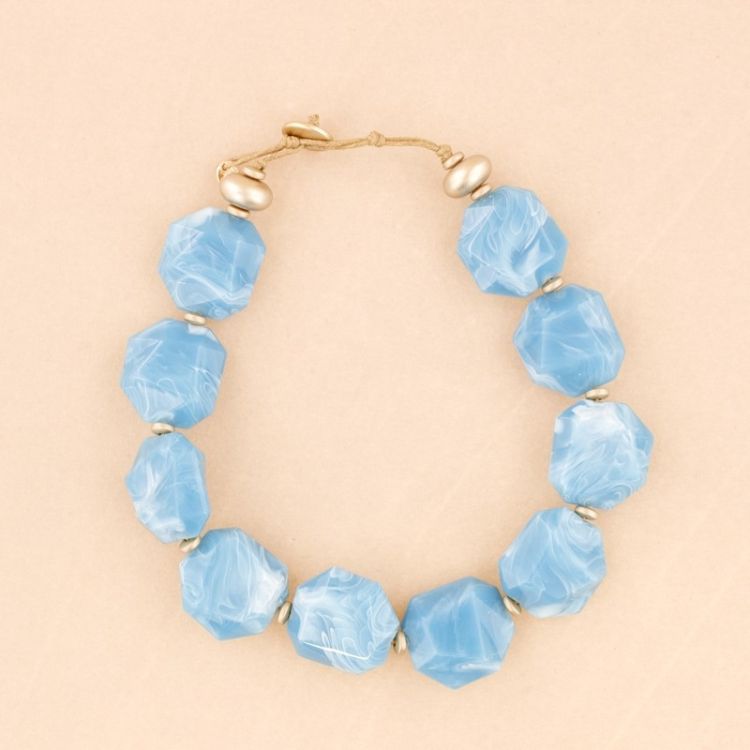 RESIN BEADS SHORT NECKLACE 2