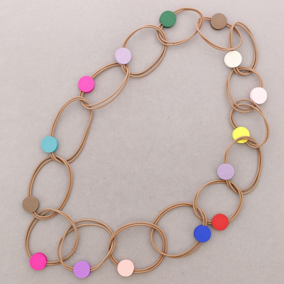 LONG RUBBER LINKS NECKLACE