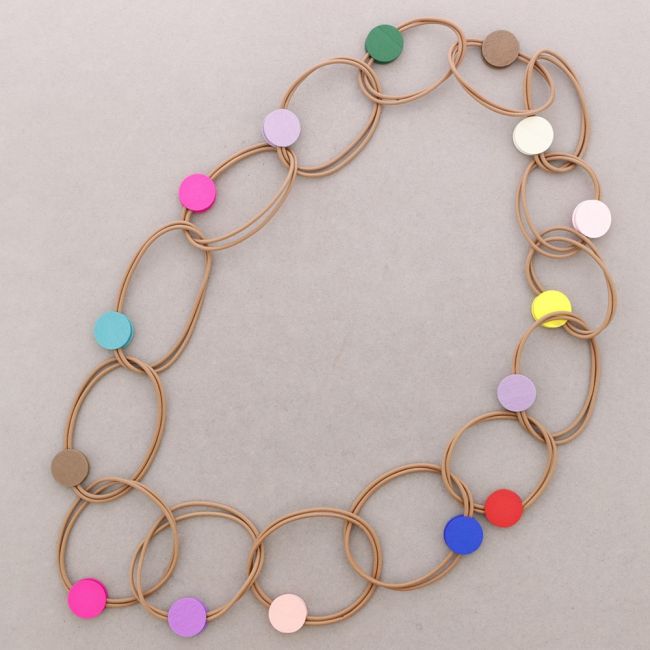 LONG RUBBER LINKS NECKLACE