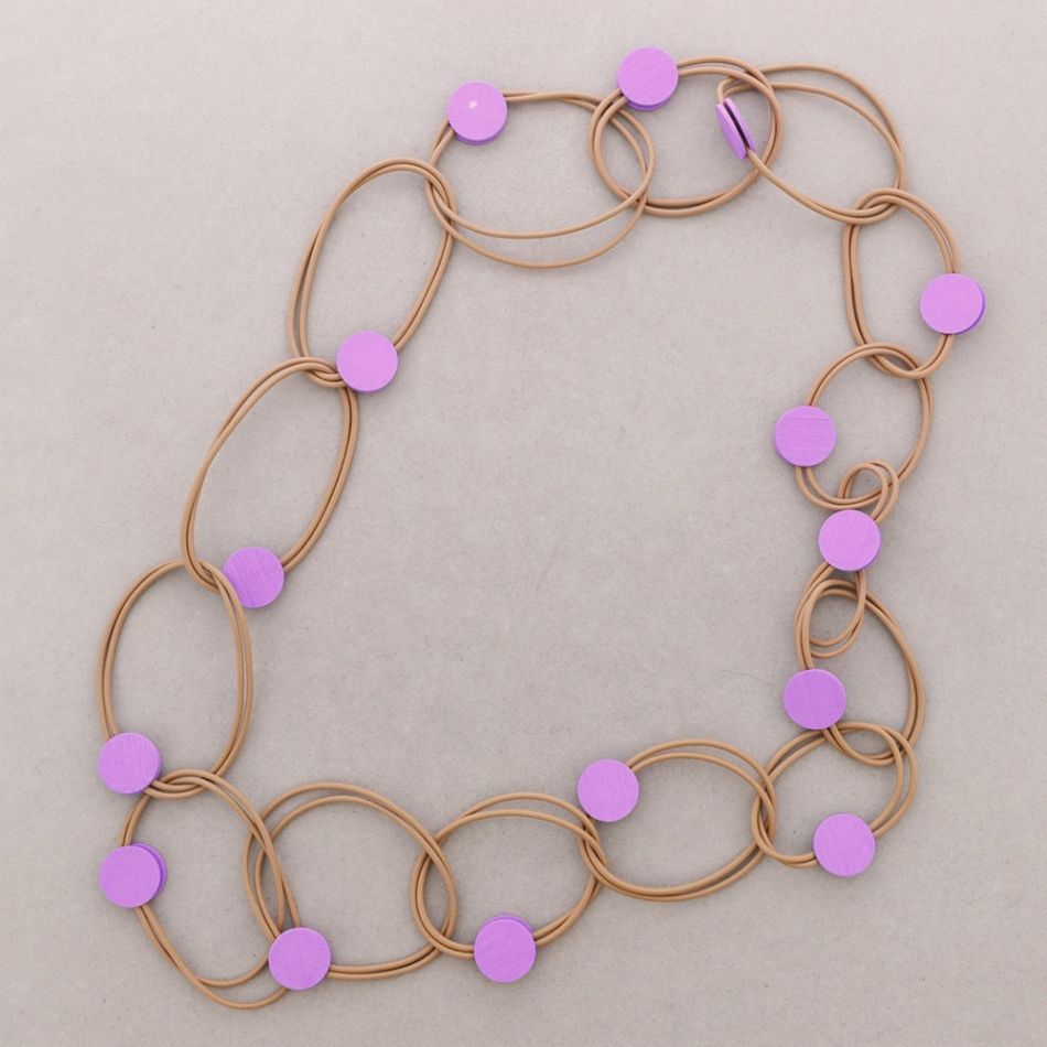 LONG RUBBER LINKS NECKLACE