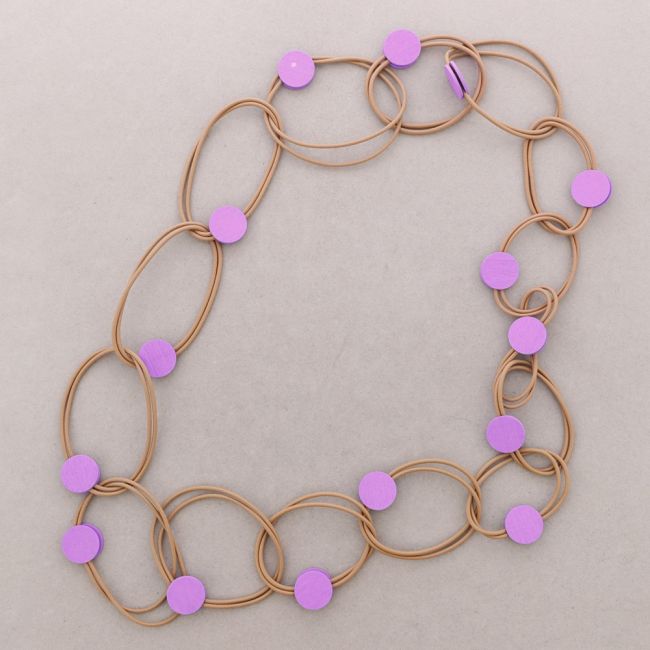 COLLAR LARGO ESLABONES GOMA