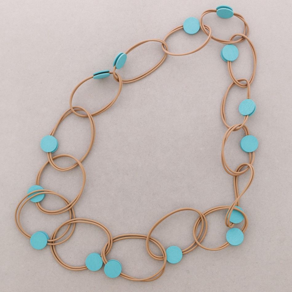 LONG RUBBER LINKS NECKLACE