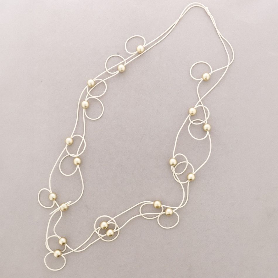 COLLAR LARGO GOMA DOBLE CÍRCULOS
