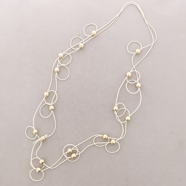COLLAR LARGO GOMA DOBLE CÍRCULOS