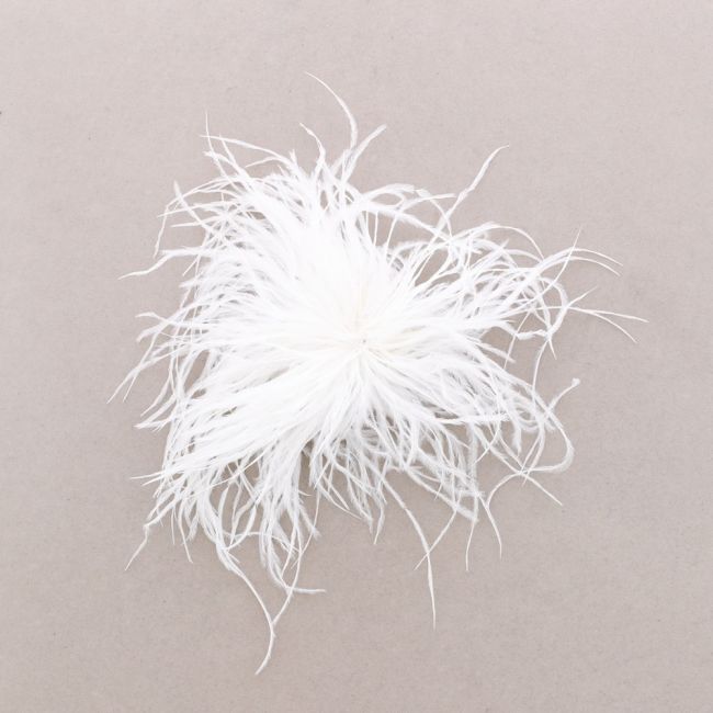 OSTRICH FEATHER BROOCH 10-15CM