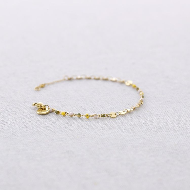 PULSERA ACERO ESMALTE CHAPITAS 2