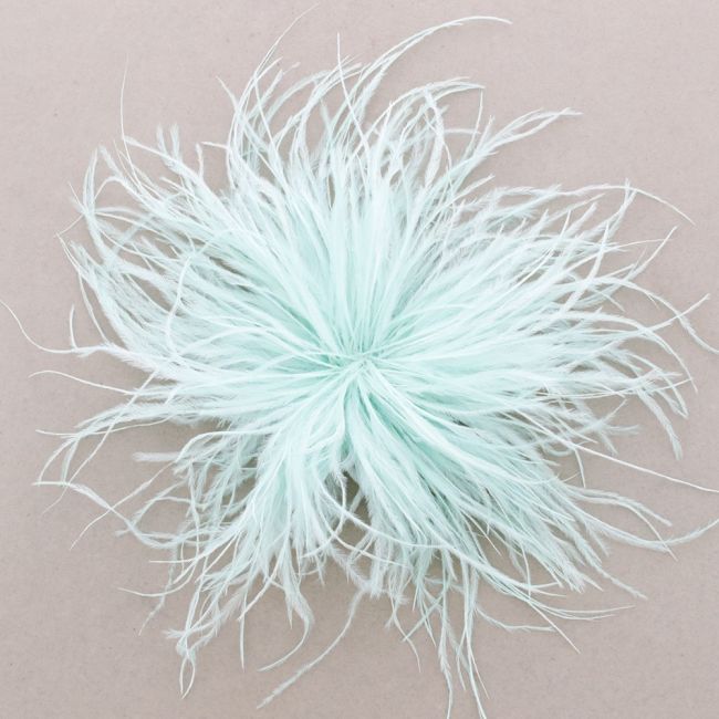 OSTRICH FEATHER BROOCH 10-15CM