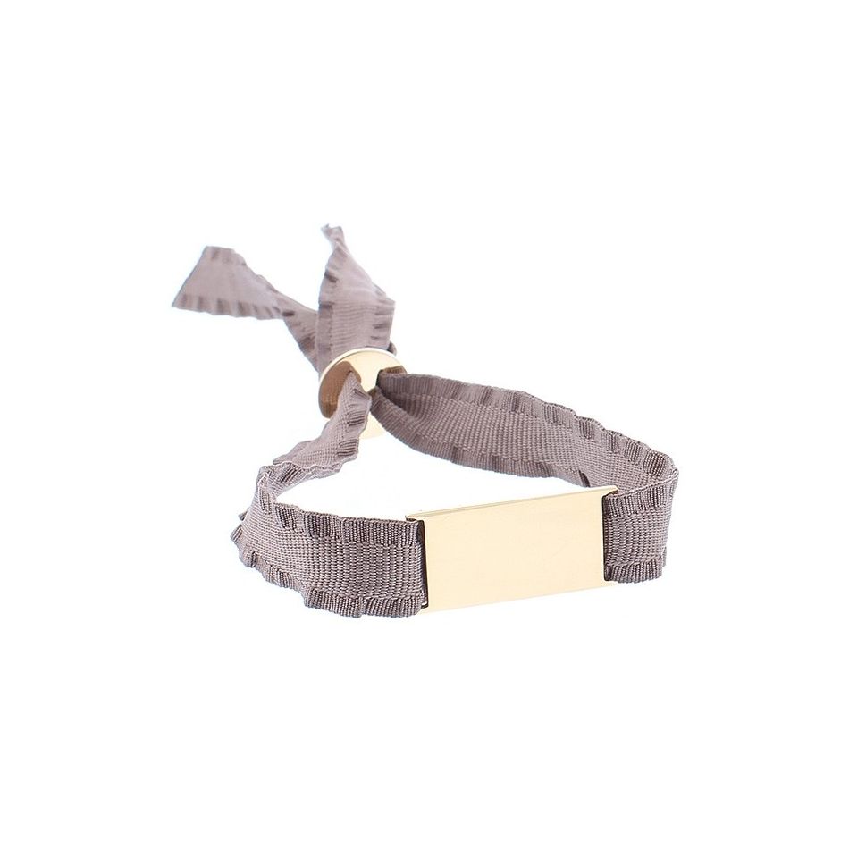 STEEL PLATED RIBBON BRACELET